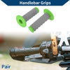 Hand Grips / 22 x 24 mm / Motorcycle Hand Grips Cover Soft Rubber Green 1 Pair