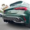 Audi A3 8Y Sline Rear Bumper Diffuser Lip Cover (2024-2025)