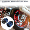 Various Models 2 x 14mm Aluminum Alloy Motorcycle Slider Frame Blue