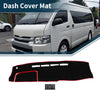 Toyota Hiace 2004-2024 Black Red 1 Set Dashboard Cover Mat