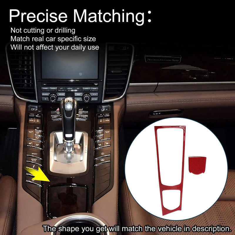 Porsche Panamera (2010-2016) Red 1 Set ABS Gear Shift Knob Cover Decal