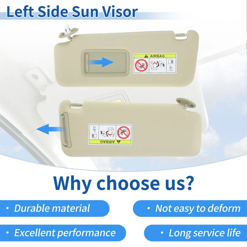 Lexus GX460 2010-2023 Beige Replacement Visor Left Side Sun Visor