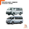 Toyota Hiace Commuter 6 x White Fender Flares Wheel Arches (2005-2019)