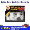 Set Solex Security Door Lock and Key Fits Nissan Navara D21 Ute Truck 1986-1997