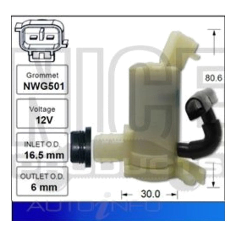 Subaru Impreza 2.0L 4cyl Front Windscreen Washer Pump (2012-2016)