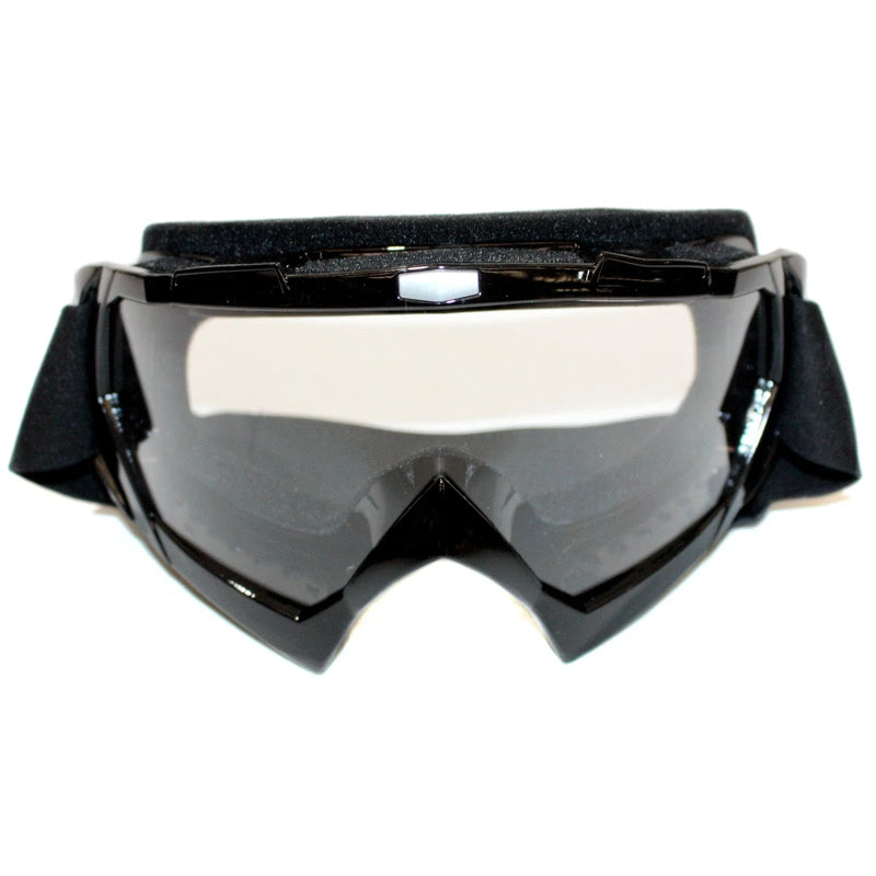Motocross Motorbike - Anti-Fog UV Protection Clear Black MX Goggles (N/A)