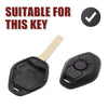 BMW 3 5 7 Series E38 E39 E46 E81 Key Fob Shell Case (1998-2013)