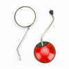 Universal Scooter M8 CW Thread Right & Left Red Mirror Set