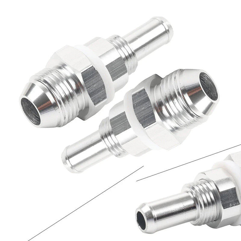 Universal 2 x 8AN Male Flare Bulkhead to 3/8" Hose Barb Fuel Tank Fittings