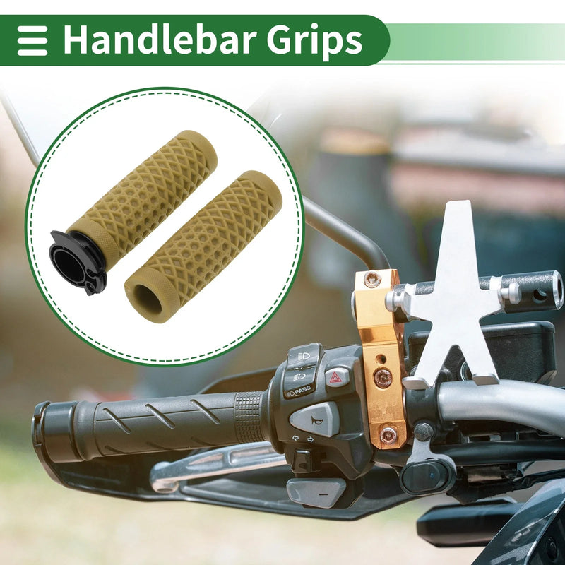 Motorcycle 7/8" 22mm Hand Grips Cover Handlebar TPU Yellow