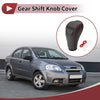 Chevrolet Aveo Carbon Fiber Gear Shift Knob Cover Red Faux Leather