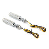 Universal Motor - Amber Bulbs, Chrome 10mm Turn Signal Lights