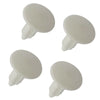 White Set of 4 Front Bumper Plugs License Plate Hole Covers