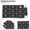 Window Buttons Golf V Passat Sticker Set Black Overlay