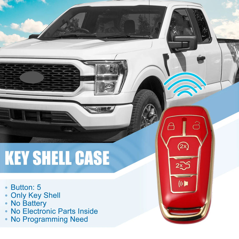 Ford Fusion, F150 - 5 Button TPU Remote Key Fob Case Cover (2013-2020)