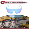 1 x Motorcycle Riding Goggles Blue Lens Blue Frame PC Cycling Sunglasses