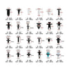 821 Pcs Car Body Trim Bumper Push Pin Retainer Clips Assortment