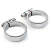 Harley XL Ironhead Sportster 1000 Chrome Exhaust Port Clamps (1957-1985)