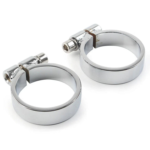 Harley XL Ironhead Sportster 1000 Chrome Exhaust Port Clamps (1957-1985)
