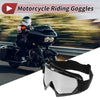 Motorcycle Riding Goggles Silver Tone Lens Black Frame TPU Cycling Sunglasses