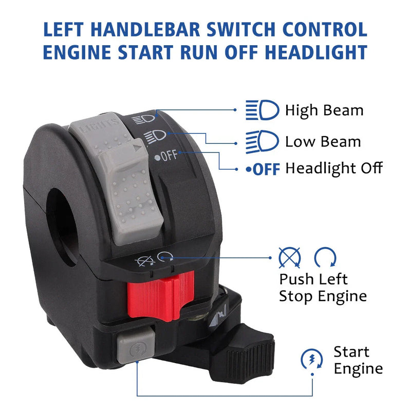 Yamaha BigBear 400 YFM400 Handlebar Start Stop Switch Headlight (2000–2001)