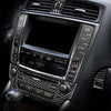 Carbon Fiber Canter Console Volume CD Panel Cover Trim Fits Lexus IS 2006-2012