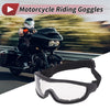 Motorcycle Riding Goggles Clear Lens Black Frame PC PU Cycling Sunglasses