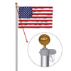 Flag Pole Truck Pulley Halyard Cleat Clips Rope  Model