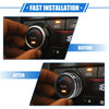 Jeep Renegade (2018-2023) Black 3 x AC Climate Control Knob Rings Covers