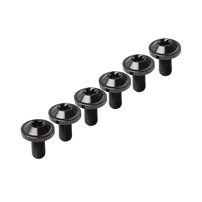 Bike Motorcycle 6pcs M6x10mm Titanium Alloy Torx Head Bolts