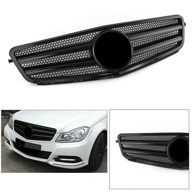Mercedes Benz C-Class W204 Honeycombe Mesh Bumper Grille (2007-2014)