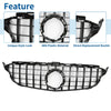 Mercedes-Benz C250 2013-2016 Black Grills Front Upper Bumper Grille