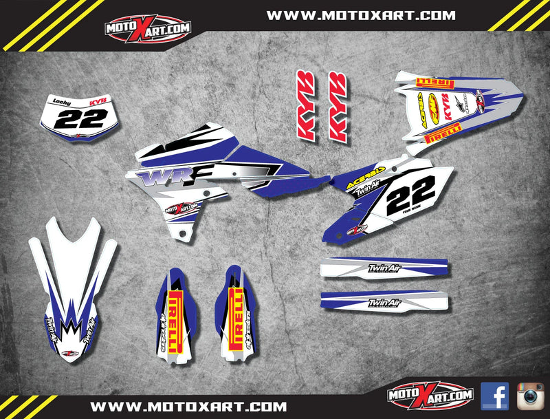 Yamaha WRF 450 (2016) - SHOCKWAVE Style Decals Custom Graphic Stickers