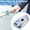 BMW 3 4 5 6 7 Series TPU Blue 4 Buttons Smart Key Fob Cover (2006-2023)