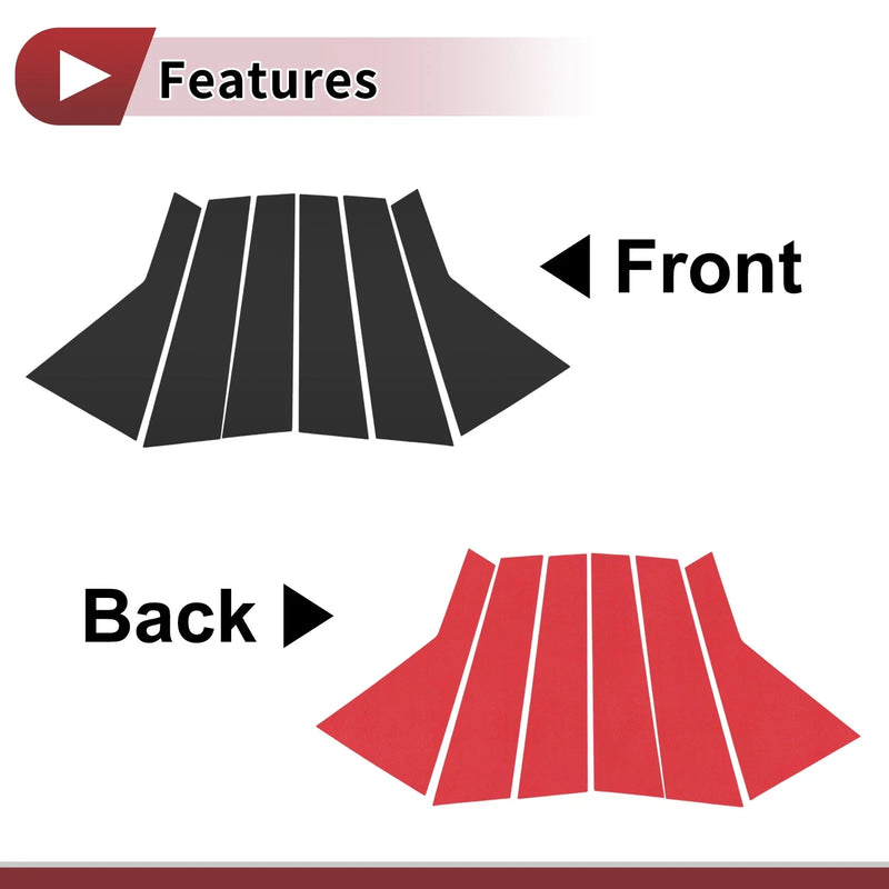 KIA Sorento 2015-2020 Black Door Pillar Window Trim ( Left & Right)