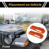 Jeep Wrangler JL JLU (2018-2023) - 1 Pair Orange Engine Hood Hinge Cover