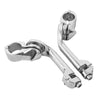 Harley Touring Chrome Long Angled Highway Crash Bar Foot Peg Mounts