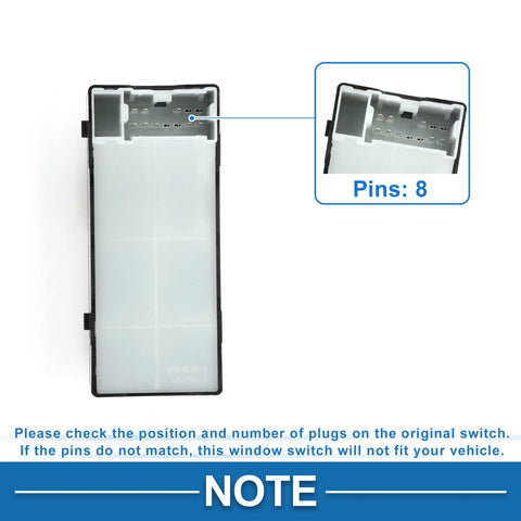 Nissan Rogue, Versa Power Window Switch (2008-2023)