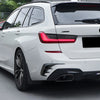 BMW 3-Series Estate Black Carbon Style Trim Canards (2019–2022)
