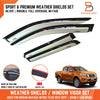 Nissan NP300 Navara D23 Silver Visor Wind Deflector (2015-2020)