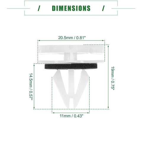 Chevrolet Avalanche 10 x White Rocker Panel Clips (2007 - 2013)
