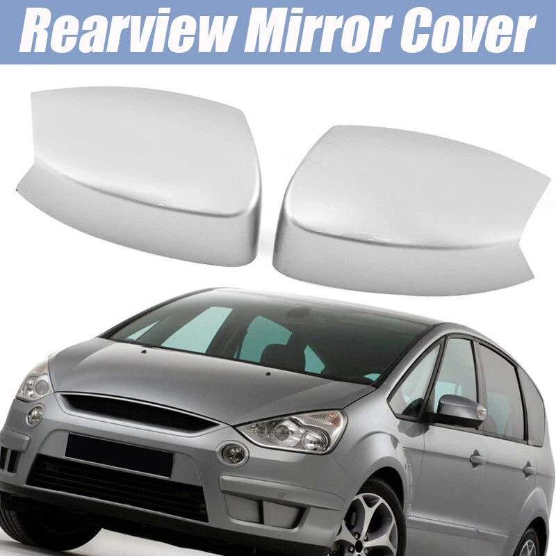 Ford S-Max Kuga 2008-2014 Silver 2 x Side View Wing Mirror Cover Caps