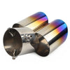 Car 1x Blue Dual Exhaust Pipe Tail Muffler Tip (No Year Specified)
