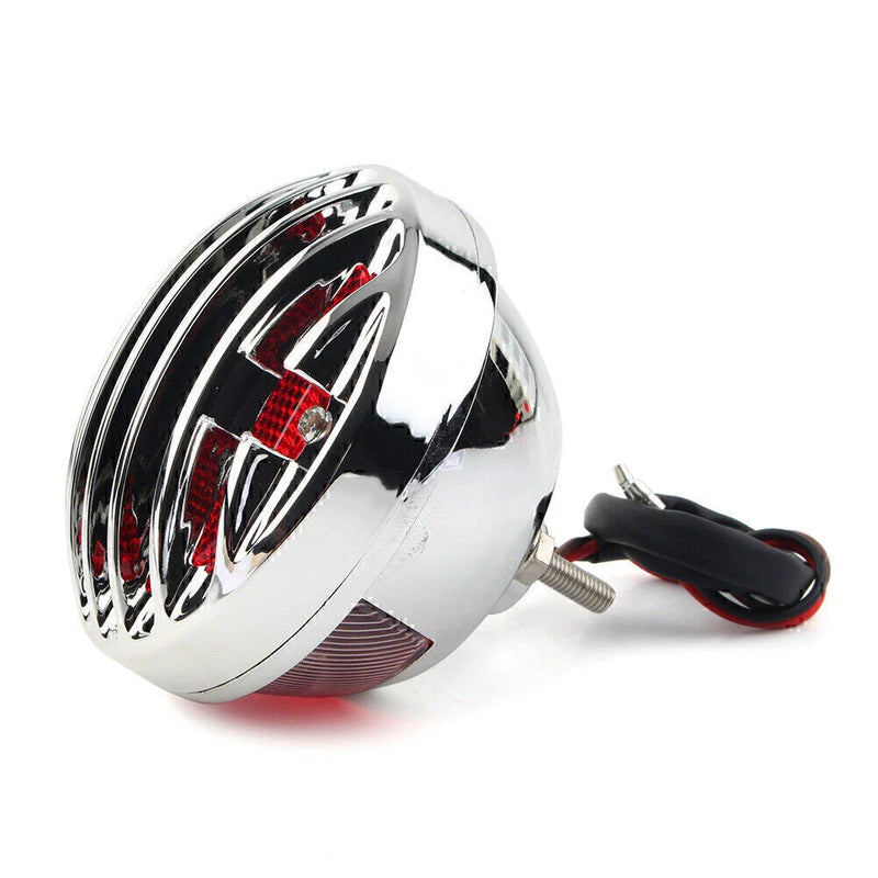 Harley Bobber Rat Custom Chopper Chrome Tail Brake Light