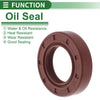 Make Model Oil Seal 25x42x10mm Brown FKM Rubber 5 Pcs