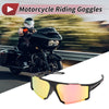 Motorcycle Riding Goggles Purple Lens Black Frame Tri-acetel Cellulose