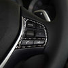 Carbon Fiber Steering Wheel Remote Button Cover Trim Fits Bmw F30 F34 Series 3