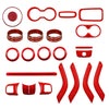 Jeep Wrangler JK 4 Door Red Car Interior Trim Kit (2011-2017)