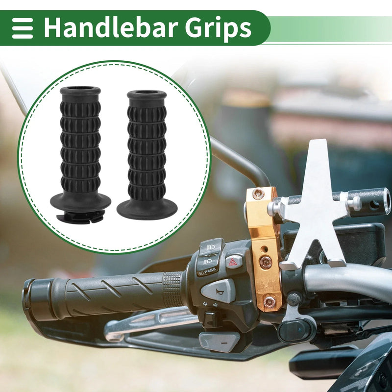 Motorcycle Bar Throttle TPU Black 7/8 22mm Hand Grips Cover Kit