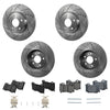 Front & Rear Brake Disc Rotors and Pads Kit Sedan for